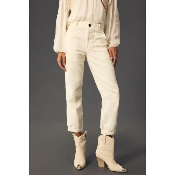 NWT Citizens of Humanity Agni Mid-Rise Utility Corduroy Pants Sz 34 White #8C414 - Picture 3 of 14